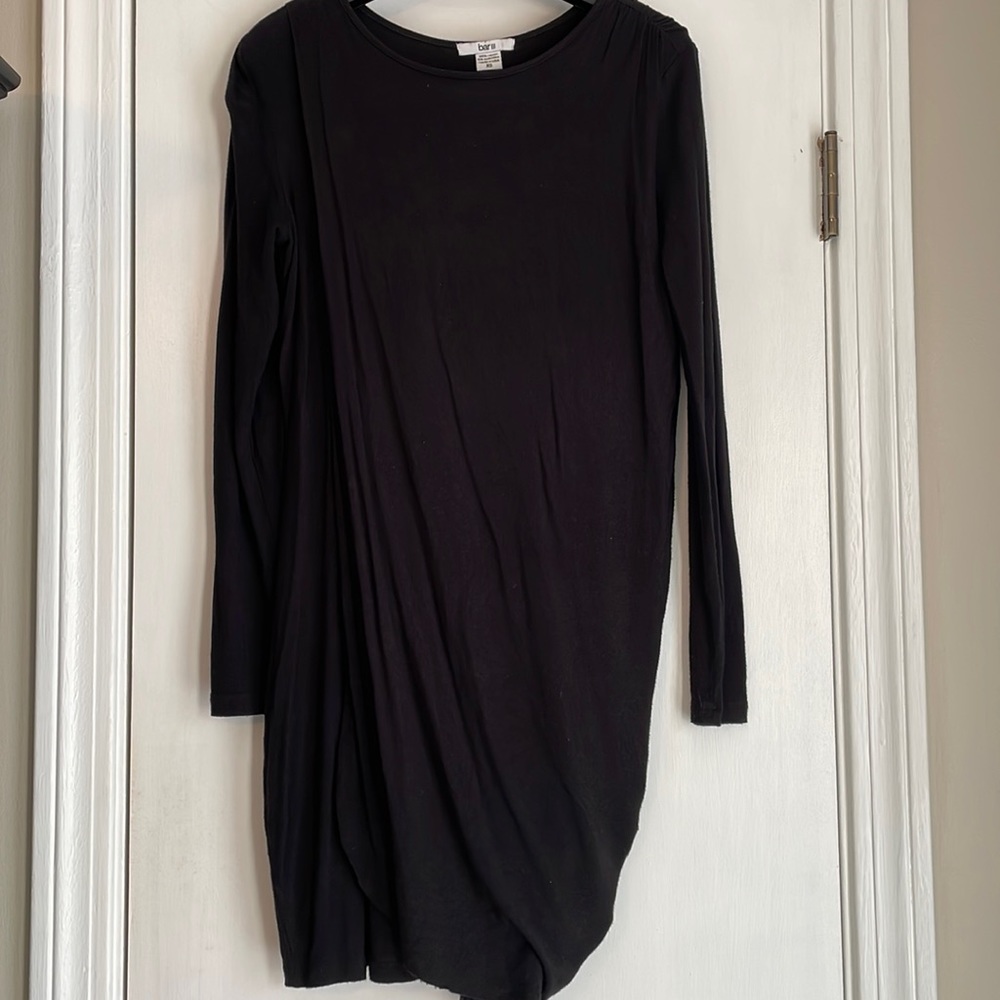 Bar III Long Sleeve Draped Knit Dress XS